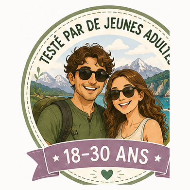 Badge « Testé par 18-30 ans »