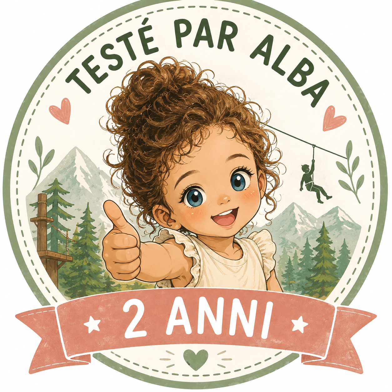 Badge « Testé par Alba, 2 ans »
