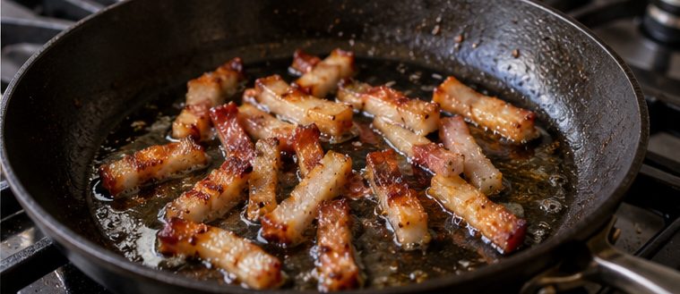 La coloration du guanciale