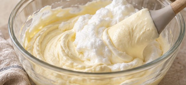 Les blancs montés incorporés à la crème